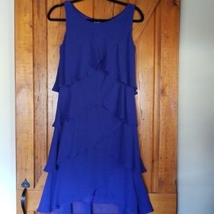 Sleeveless ruffle tiered dress